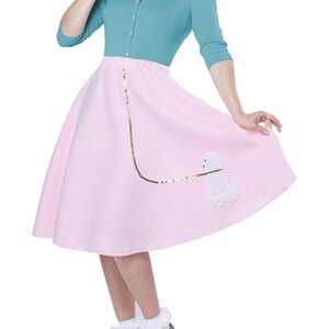 Felt Fleece Costume Skirt 1950s Poodle Adult Pull On Size Small